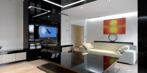 high tech living room photo