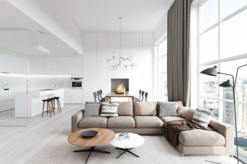 minimalizm tarzı oturma odası tasarım fotoğraf