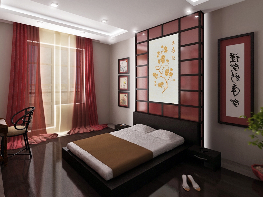 intérieur de la chambre par des idées de décoration feng shui