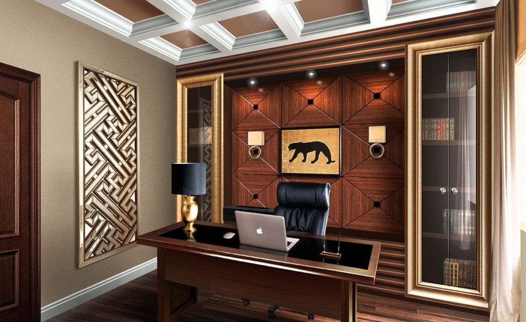 עיצוב ארון משרדים בסגנון דקו