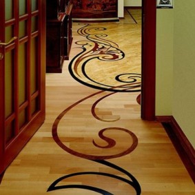 couloir avec décor linoléum photo