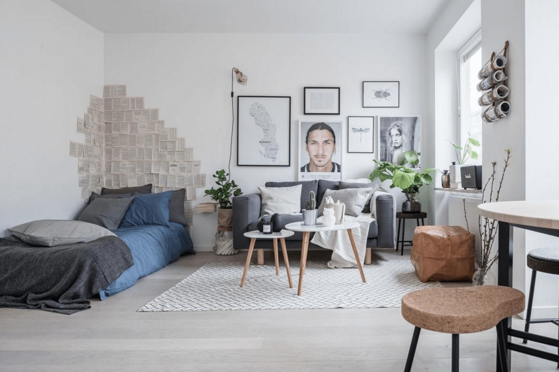 scandinavian style apartment interior photo