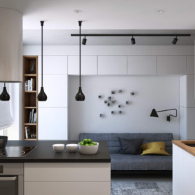 مطبخ صغير تصميم غرفة المعيشة الصورة