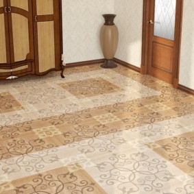 carreaux de sol pour la décoration de la cuisine et du couloir