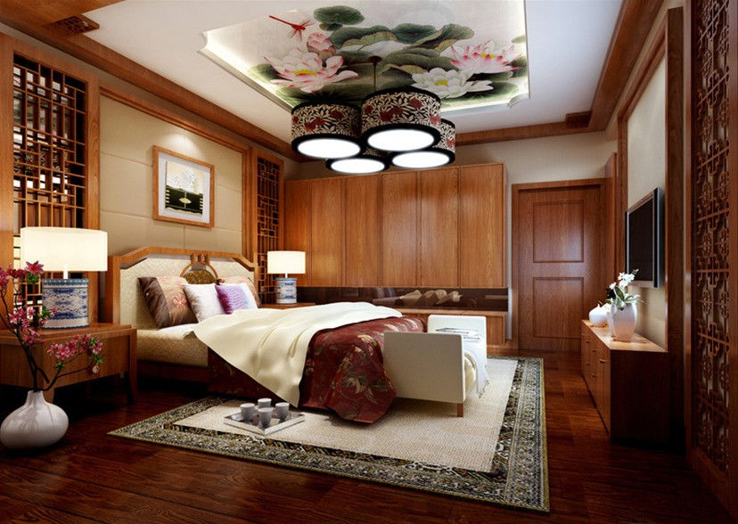 Çin tarzı yatak odası tavan lambası