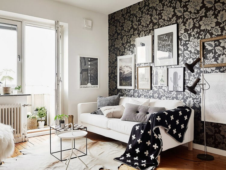 wallpaper for modern living room photo ideas
