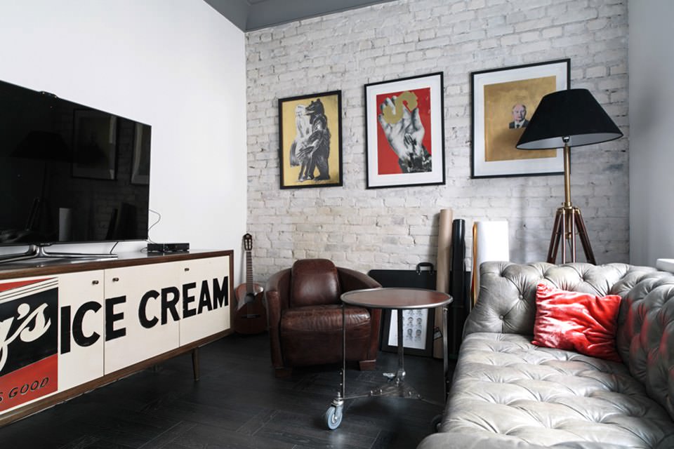 studio apartment in loft style photo ideas