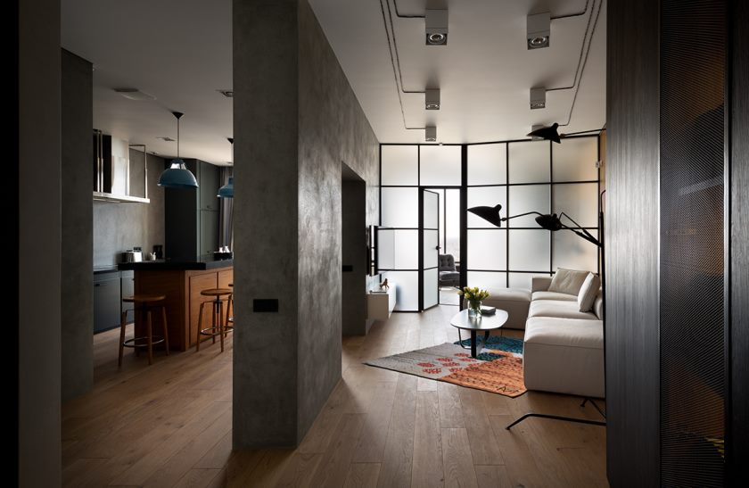 studio apartment in a loft style interior ideas