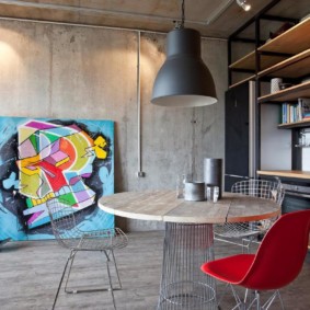 studio apartment in loft style