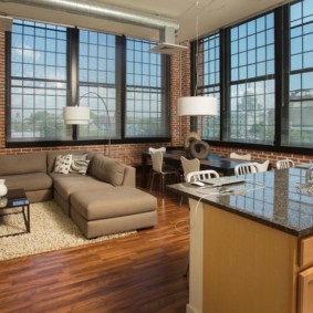 studio apartment in loft style photo options