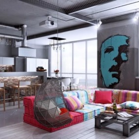 studio apartment in the loft style types of ideas