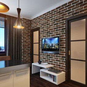 décoration de l'appartement avec des options de briques décoratives