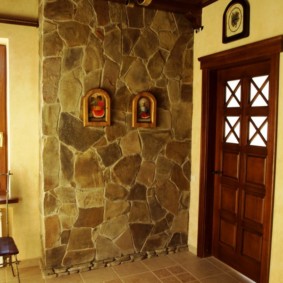 dekoratif taş fotoğraf dekoru ile duvar dekorasyonu