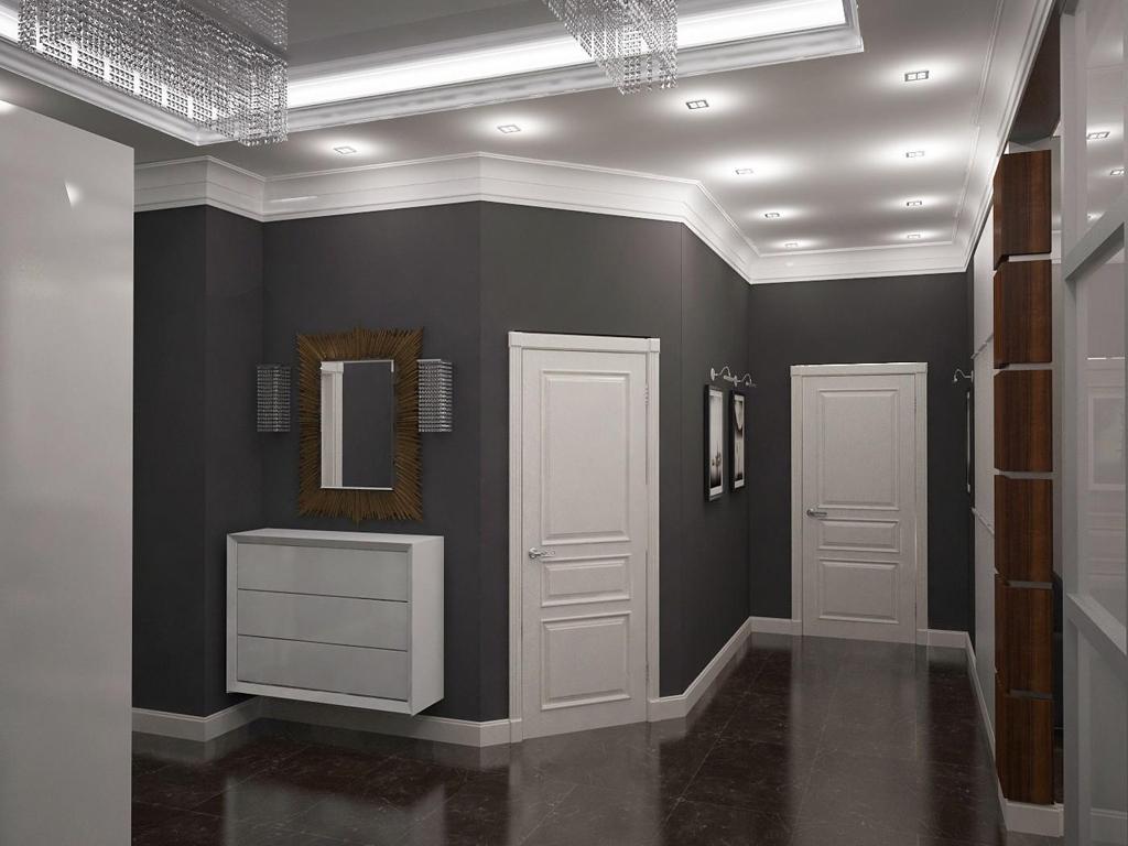 conception de photo de couloir gris