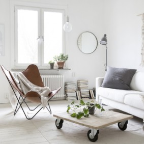 İskandinav tarzı oturma odası tasarımı
