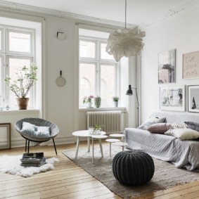 أفكار تصميم غرفة المعيشة النمط الاسكندنافية