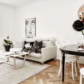 İskandinav tarzı oturma odası dekor fikirleri