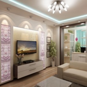 combination of living room and children's decor photo