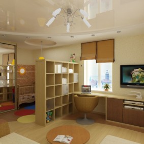 combination of living room and children's design ideas