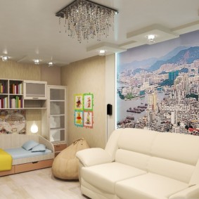 combination of living room and children's ideas interior