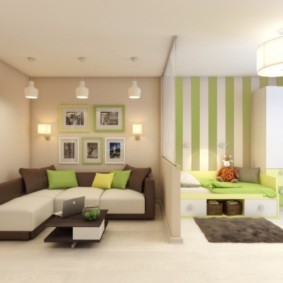 combination of living room and children's ideas