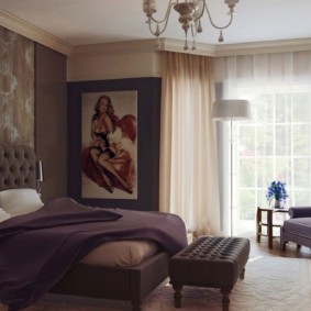smilškrāsas guļamistabas dizaina foto