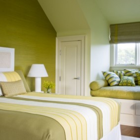 photo intérieure de la chambre beige