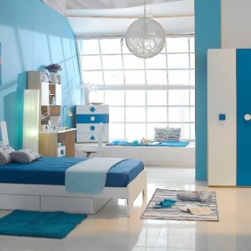 mavi yatak odası fotoğraf seçenekleri