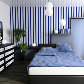 mavi renkli fotoğraf tür yatak odası