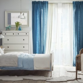 mavi yatak odası dekor fikirleri