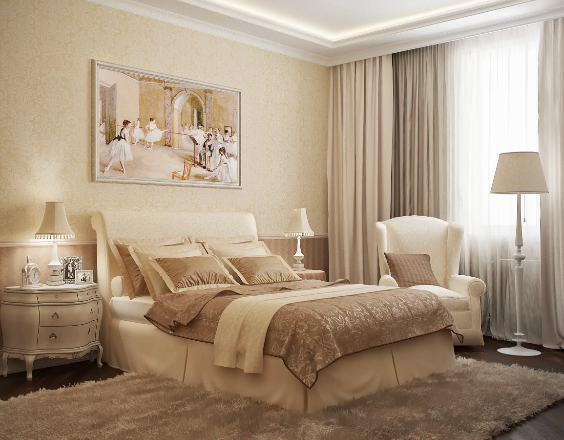 klasik yatak odası dekor fotoğraf