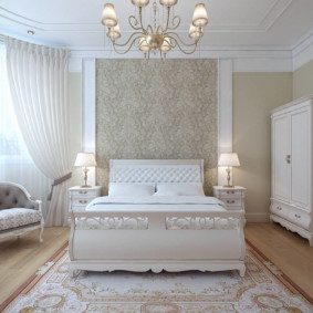 klasik yatak odası iç fotoğraf