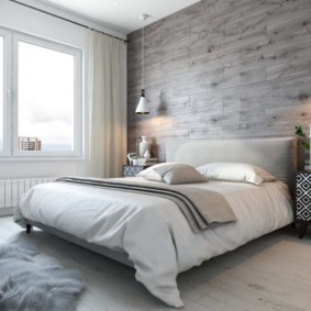 İskandinav tarzı yatak odası fotoğraf iç