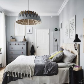 İskandinav yatak odası iç fotoğraf