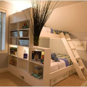 chambre à coucher et chambre d'enfant dans des idées de décoration d'une seule pièce
