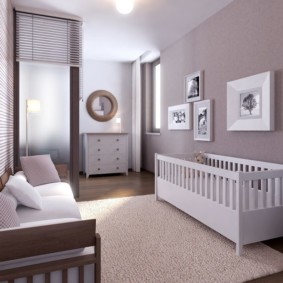chambre à coucher et chambre d'enfant dans des idées de décoration d'une seule pièce