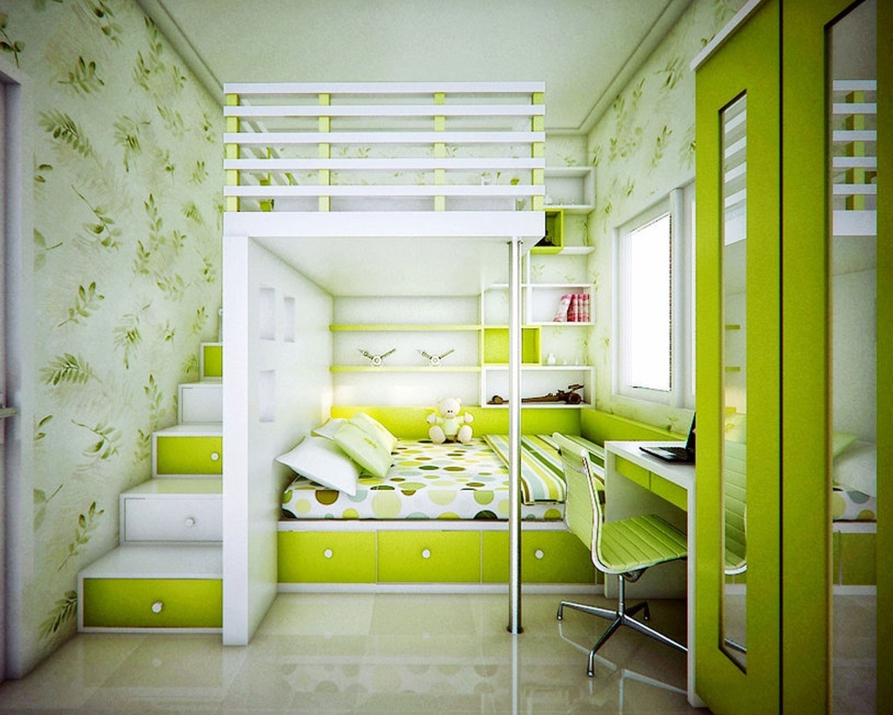 غرفة نوم وغرفة للأطفال في صورة واحدة غرفة الأفكار