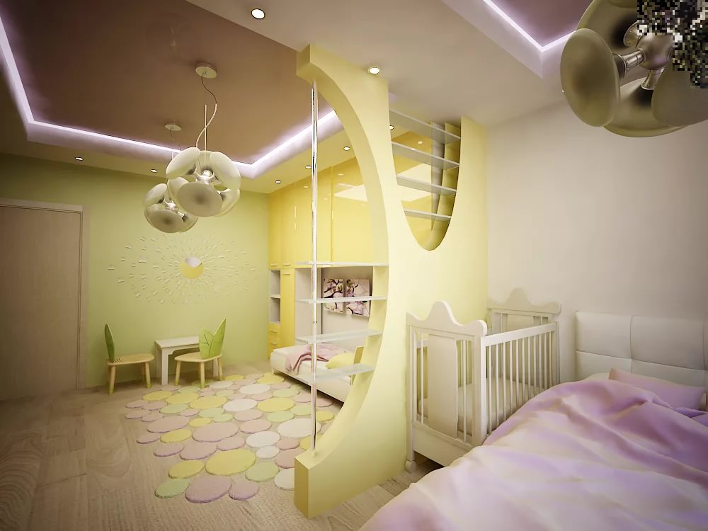 chambre à coucher et chambre d'enfant dans une seule pièce aperçu des idées