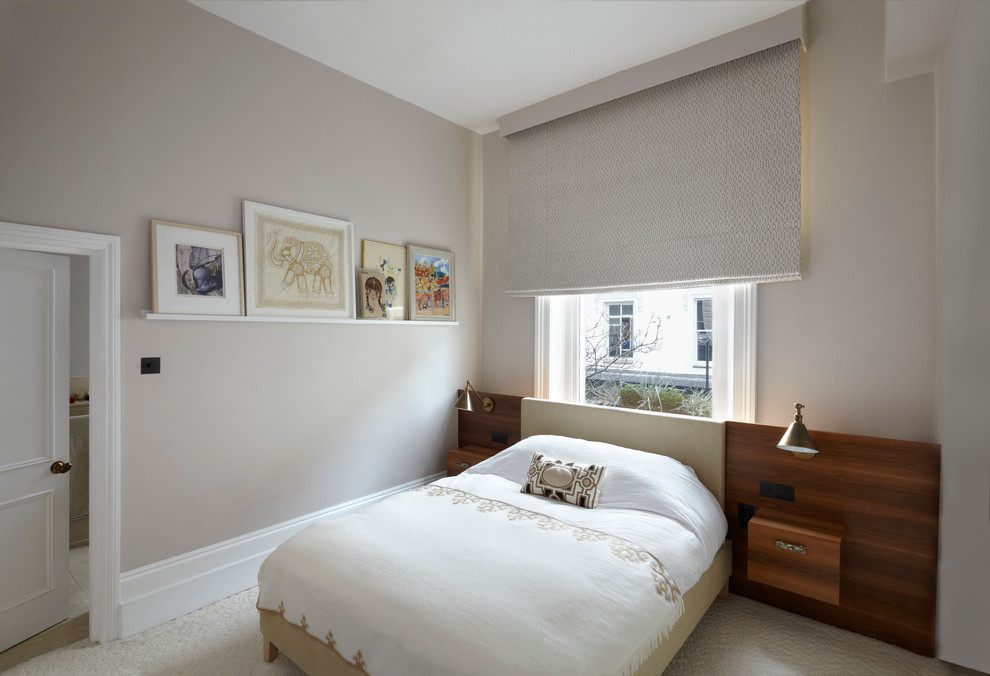 חדר שינה עם רעיונות לעיצוב מיטות חלונות