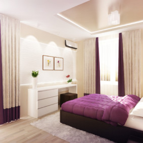 smilškrāsas guļamistabas dizains