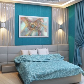 turkuaz yatak odası fotoğraf dekor