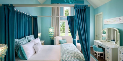 turquoise bedroom photo interior