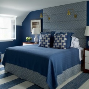 mavi yatak odası fotoğraf tasarımı