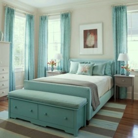 yatak odası mavi iç tasarım fikirleri