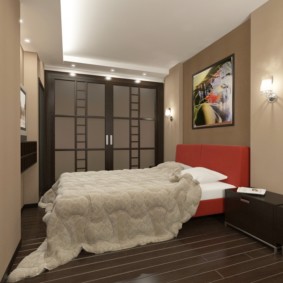 dekor yatak odası Kruşçev dekor