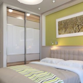 Kruşçev fotoğraf dekorunda yatak odası