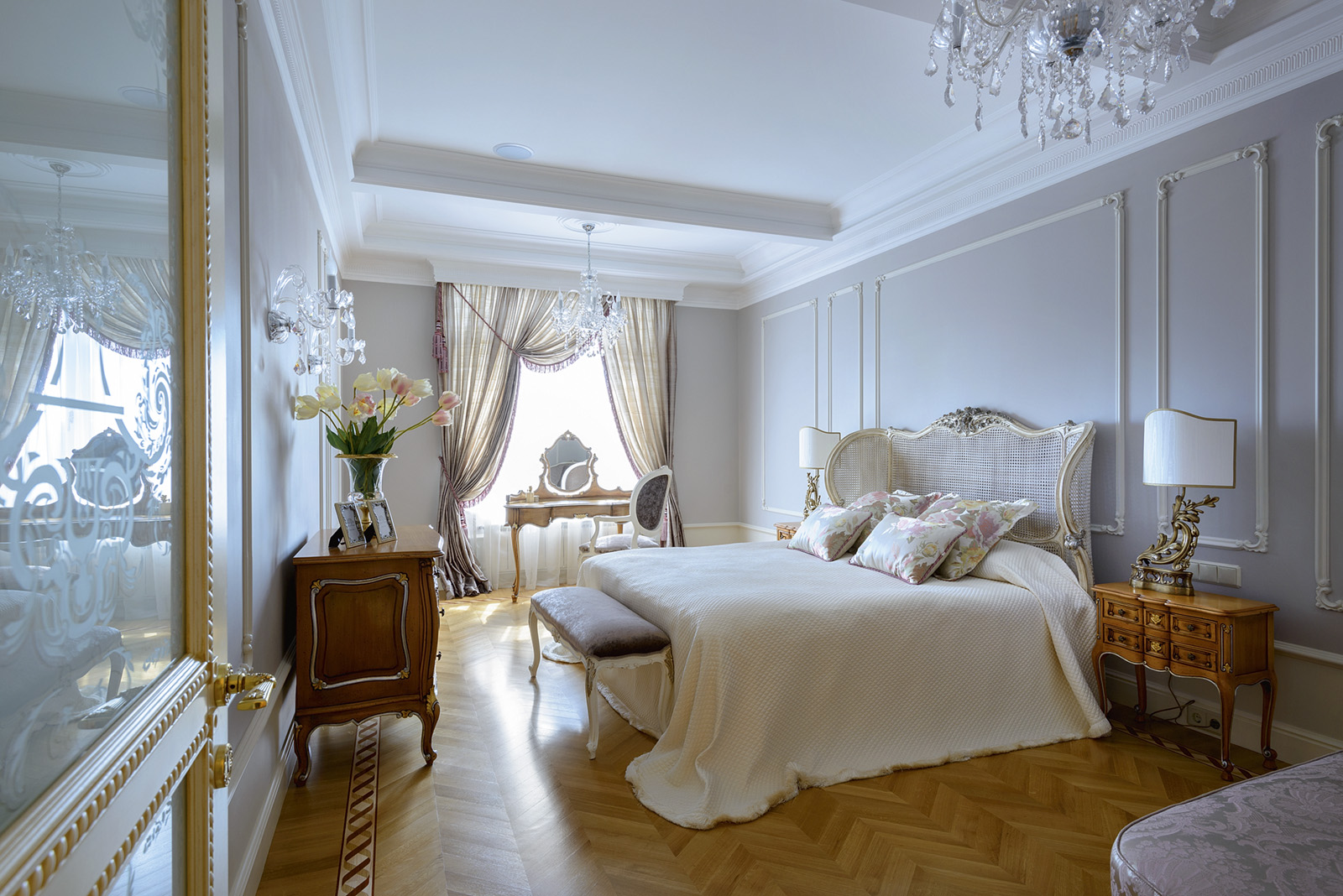 klasik yatak odası fotoğraf dekorasyon