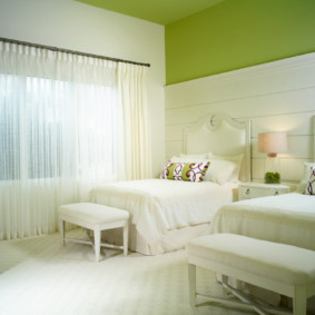 ตัวเลือกภาพห้องนอนสีเขียว