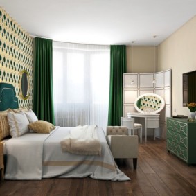 ภาพถ่ายห้องนอนสีเขียว
