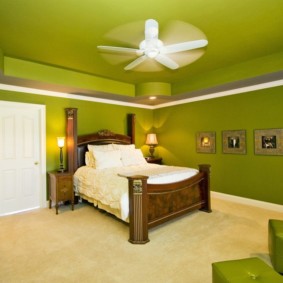 มุมมองความคิดห้องนอนสีเขียว